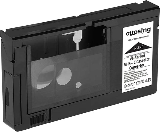2025 Cassette Hi8, 8mm, New VHS-C to VHS Motorized Camcorder Adapter - Tape Converter for Playback on Standard VHSC