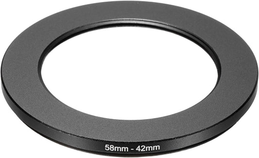58mm 42mm, PATIKIL Step Down Ring Adapter to Filter Step-Down Rings Camera Lens Filters Metal Ring Digital for ND IR