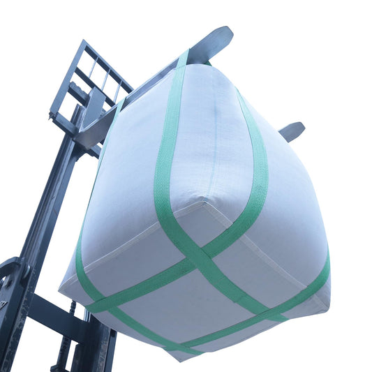 2 Pack FIBC Bulk Bag,2 Ton Bag,35"L x 35"W x 43"H, 4400 lbs SWL,Duffle Top Flat Bottom,Four Loop Fibc Big Bags,Heavy Duty Bulk Bags for Industry Agriculture Construction