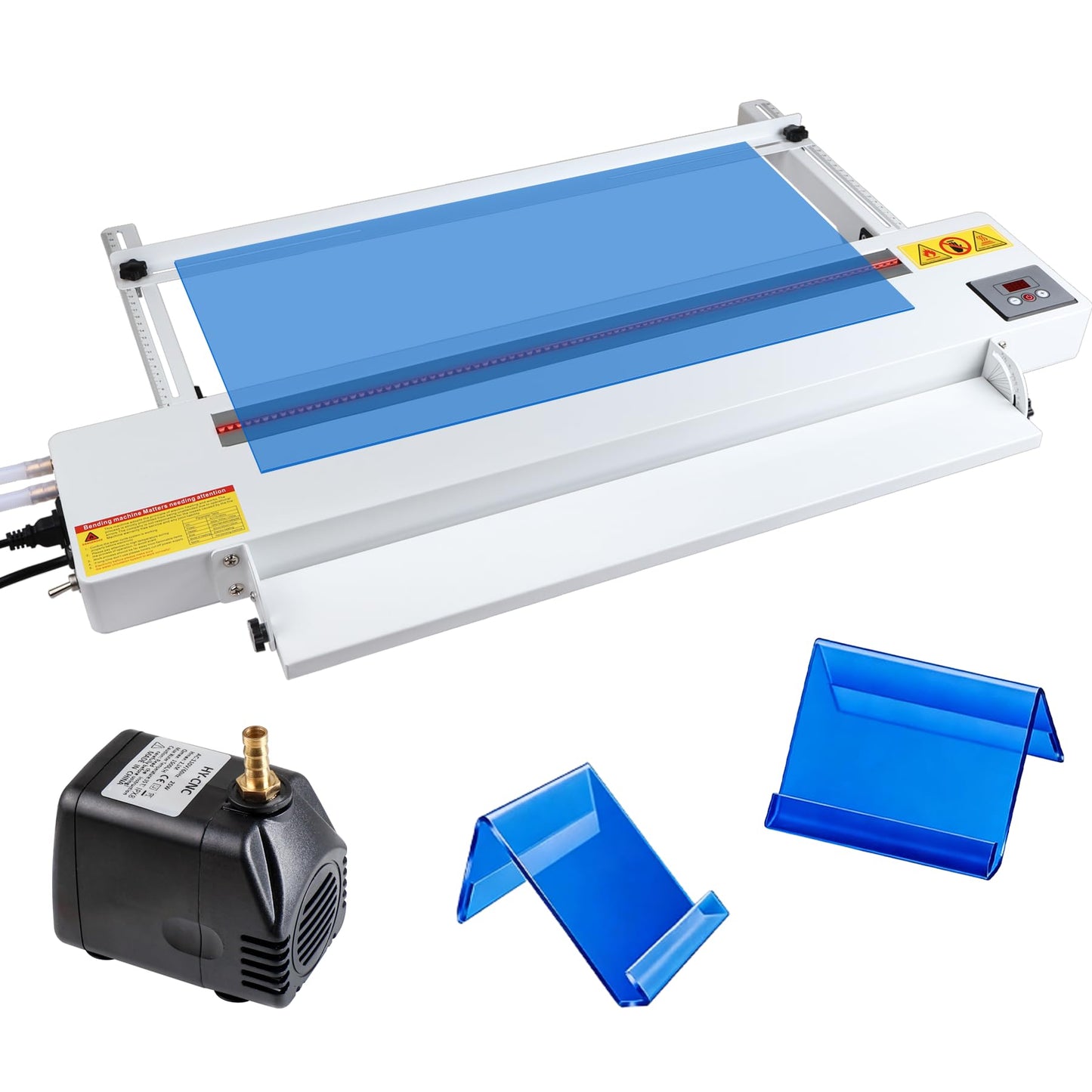 Digital Acrylic Plastic Bender, 24inch Acrylic Bending Machine with Adjustable Length&Angle, Acrylic PVC Plastic Bender with Spare Heating Wire, 60cm Acrylic Strip Bender Heater, 0-100℃, 110V