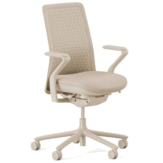 Branch Verve Chair - High Performance Executive Office Chair with Contoured Back and Adjustable Lumbar Support - High Density Foam Cushion and 3D Knit Back - Fits 5' to 6', Up to 275 lbs, Wheat
