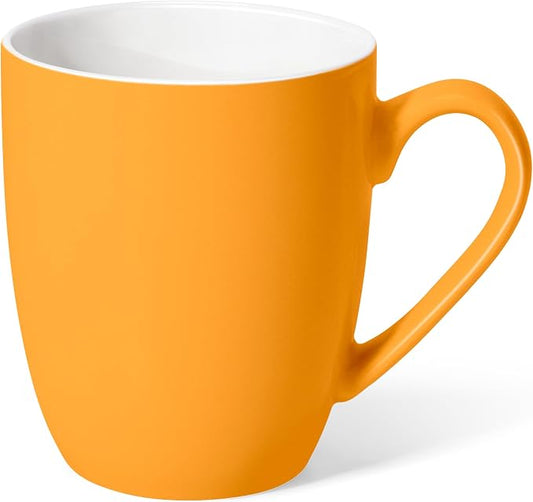 Urbanstrive 16 oz Large Coffee Mug with Handle Tea Cup Novelty Coffee Cup Idea Gift for Men Women Office Work (Orange)