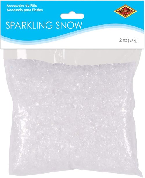 Beistle Sparkling Snow - 2-Ounce White Decorative Snow for Holiday Crafts & Displays