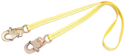 3M DBI-SALA 1231106 Web Positioning Lanyard, 6-Foot, 3/4-Inch Snap Hooks, Yellow