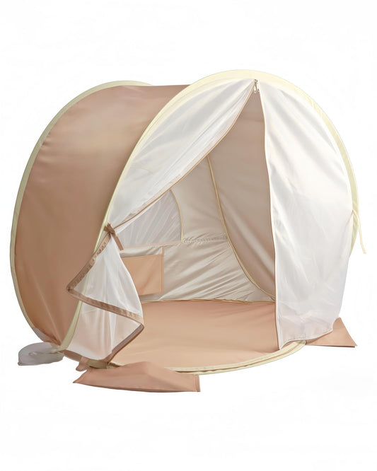 Pivoryla Baby Beach Tent, Pop Up Baby Tent with UV Protection, 37"x29"x33" Baby Sun Shade, Portable Baby Beach Essentials | 1.2lbs Lightweight, Sand-Proof Mesh Door, 4 Steel Stakes & Carry Bag