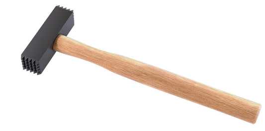 Bon Toothed Bush Hammer 2 LB 1 1/4" Face with Wood Handle 25 Teeth 5 x 5 Pattern for Shaping and Texturizing Soft Stone