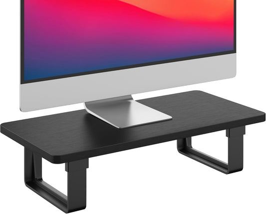 50 LB 1-Step Monitor Stand Riser with Capacity, Stable Wood Computer Monitor Stand for Desk Organizers, Computer Riser