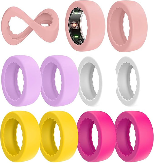 Ring Cover Compatible with Oura Ring Gen 4 /Gen 3/ Samsung Galaxy/RingConn/ULTRAHUMAN, Anti-Scratch Elastic Silicone Case Protector for Men Women Working Out Gym