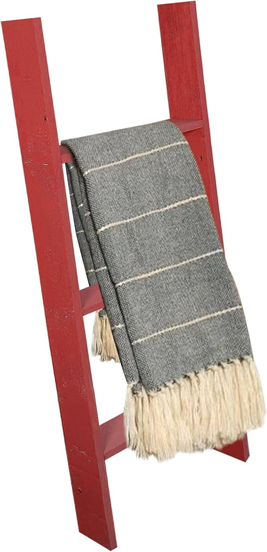 BARNWOODUSA Throw Blanket Ladder – Fully Assembled Reclaimed Wood – Rustic Decorative Ladder for Towels, Quilts, & More – Perfect Farmhouse Decor for Bathroom, Porch, or Living Room,3ft.
