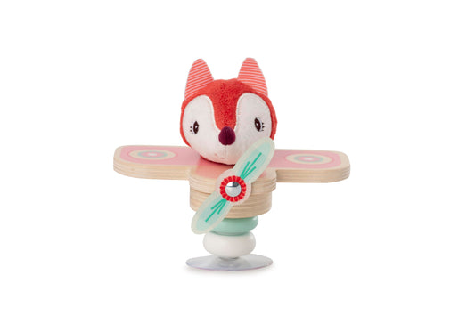 LILLIPUTIENS - Alice in Plane Swing with Suction Cup - Interactive Toy for Babies with Bell and Wooden Rings - Stimulates fine Motor Skills, Sight and Hearing - from 6 Months - Early Learning Game -