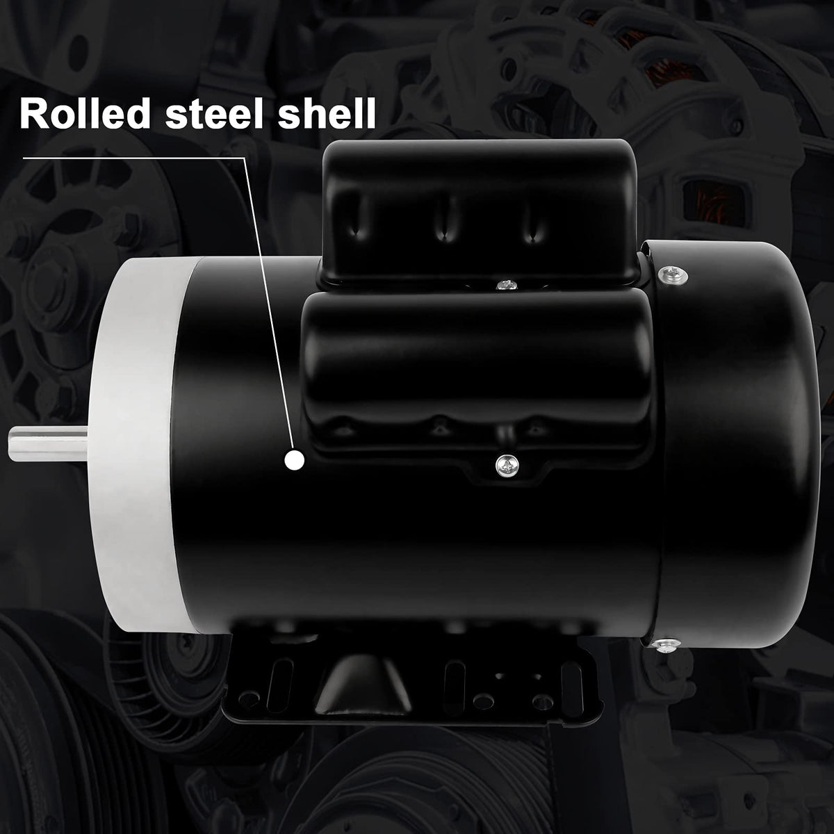 1.5HP Electric Motor 3450RPM Reversible Single Phase 56C Frame General Purpose Motor for Agricultural Machinery General Equipment 5/8" Shaft Diameter TEFC 115/230V