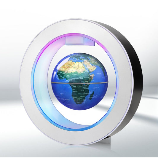 Floating Globe O Frame, Magnetic Levitating Technolog, Cool Gadgets for Men, 4In World Globe for Education Office Home Desk Decor, Cool Tech Gifts for Holiday Parties Birthday