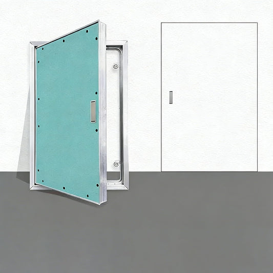 21.7''x35.4'' Aluminum Drywall Access Panel Flush Mount Paintable Wall Inspection Door for Plumbing Electricity HVAC, Recessed Attic Service Hidden Hatch for Home Garage Office (Green,55x90cm)