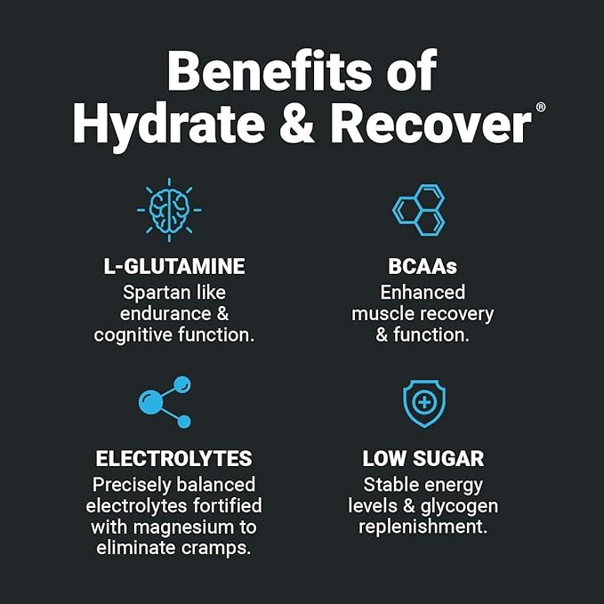 Wilderness Athlete - Hydrate & Recover | Liquid Hydration Powder Electrolyte Drink Mix - Recover Faster with Bcaas - Hydrate Powder with 1000mg of Vitamin C - 30 Serving Tub (Arizona Peach)