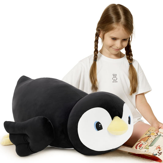 MorisMos 39.4 Inch Penguin Stuffed Animal Plush Toy, Long Penguin Plush Body Pillow, Cuddly Stuffed Penguin Plushie for Sleeping & Home Decor, Christmas Valentine's Birthday Gift for Adults & Kids