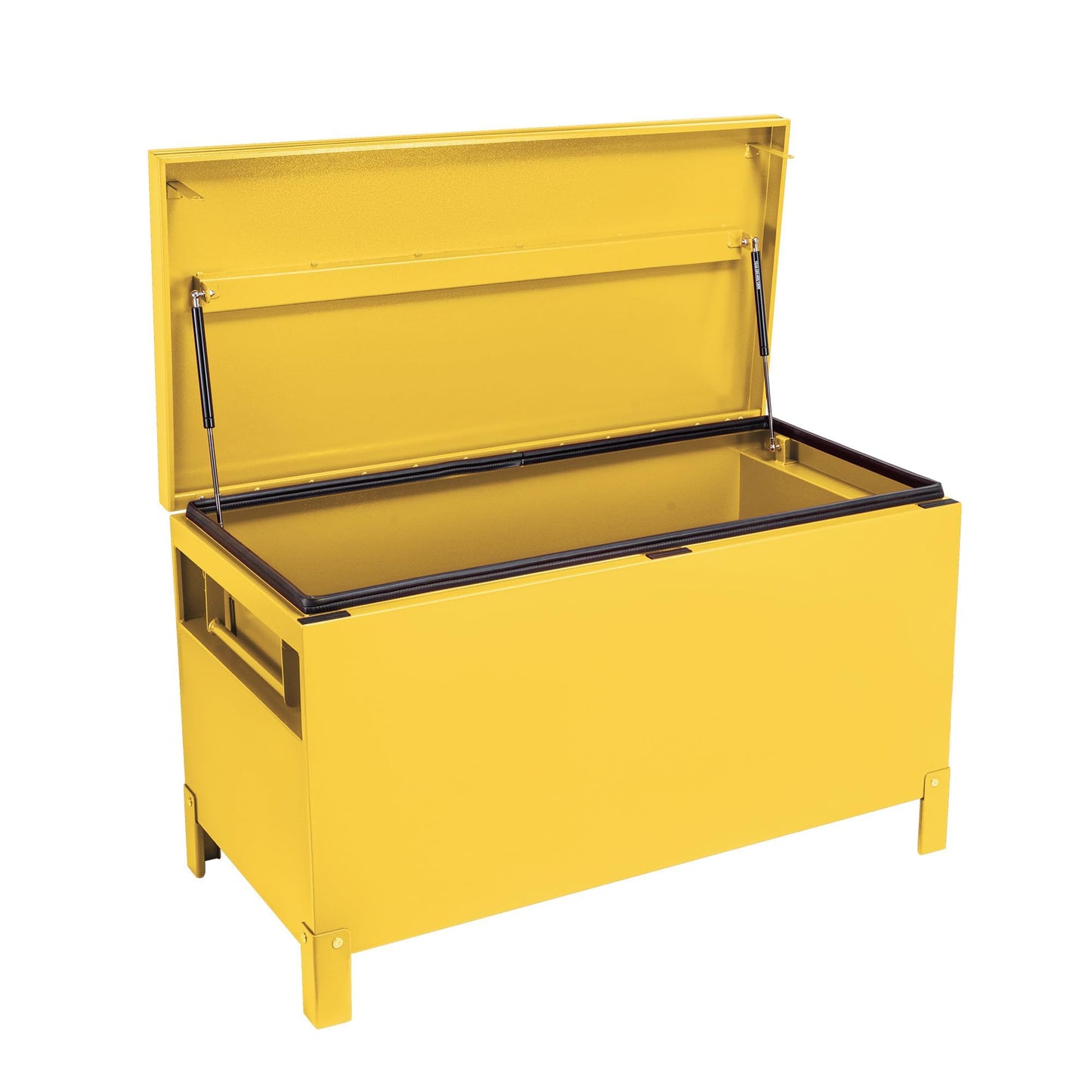MilleLoom 36" Heavy Duty Aluminum Truck Bed Tool Box – Waterproof Lockable Storage Chest with Side Handles, Tool Organizer for Pickup Truck, RV, Trailer & Jobsite, Yellow