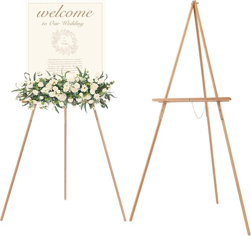 MEEDEN Wood Easel Stand - Versatile Tripod Display for Posters, Pictures & Paintings | Wedding Decor Holder