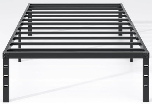 Jetonix Twin Metal Bed Frame - Heavy Duty Sturdy Design with Storage Space | Easy Assembly, Black, 16 Inch