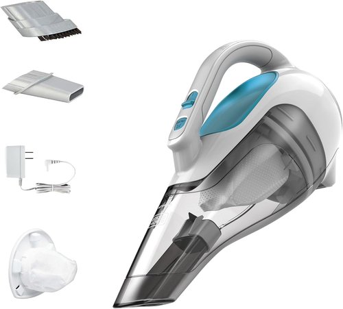 BLACK+DECKER Cordless Handheld Vacuum - Powerful Suction for Car & Home | Rechargeable, Wide Mouth Design