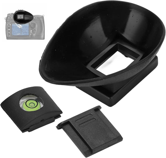 22mm Set D300 D200 D90 D80 D7000 D7100 D5200 D510 Camera Eyecup, Camera Viewfinder Eyecup Eyeshade Oval Level Cold Shoe