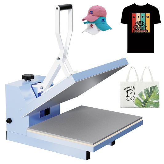 16x24 Heat Press, Digital Professional Press Machine, Fast Heating, Industrial Quality with Adjustable Pressure Industrial Digital Heat Transfer Machine for T-Shirt, Light Blue