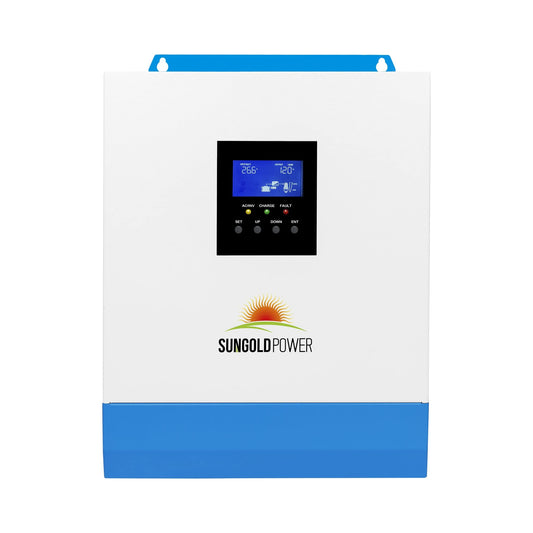 3000W DC 24V Pure Sine Wave Inverter with 80A MPPT Solar Charger (MPPT Voltage Range 120V-400Vdc), 40A AC Battery Charger, Solar Inverter Charger Manufactured by SunGoldPowerCo.,Ltd (Upgraded)