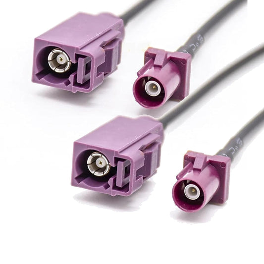 2PCS RG174 5M 4G 3G FAKRA D Coded Female to FAKRA D Coded Male, Fakra Coaxial Extension Cable, LTE UMTS GSM Car