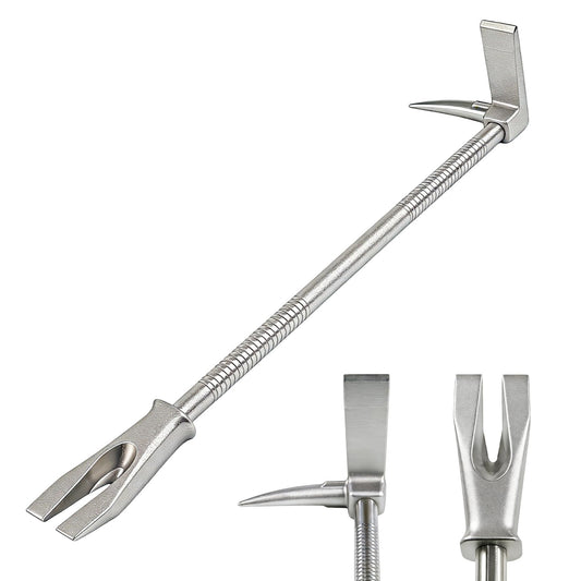 30 Inch Halligan Bar Tool, Halligan Forced Entry Tools, 45 Gauge Steel Firefighter Tool for Fire Rescue and Emergency Breakthroughs, Breaching Demolition Tools