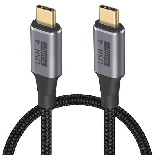 40Gbps 1.6FT/50cm, 100W 8K@60Hz 15, Duttek Short USB C to USB C Cable, Supports PD, Video, Nylon Braided, for iPhone