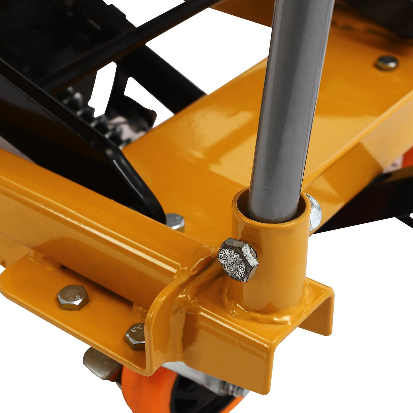 Double Scissor Lift Table, 330lbs Hydraulic Lift Table Cart 50" Lift Height Manual Hydraulic Scissor Cart Multi-Function Mobile Platform Cart w/4 Wheels for Material Handling and Transportation