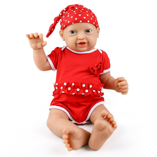 IVITA 16 inch Silicone Baby Dolls Girl Weighted 4.95 lb,[NOT Vinyl],Silicone Full Body Reborn Lifelike Realistic Real Life Newborn Soft Babies with Feeding Kit & Gift Box for Kids Age 3+