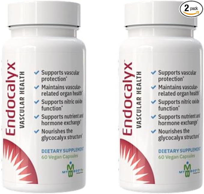 Endocalyx Supplement - Endothelial Glycocalyx Support 60 Capsules - Vascular & Microcirculation Health - Clinically-Studied - Patented - Supports Nitric Oxide Functions