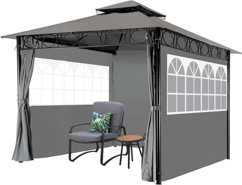 Gazebo | Gazebo Canopy with UV Protection for Outdoor Events - 10'x10', Grey