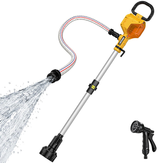 Brushless Stick Water Transfer Pump Compatible with Dewalt 20V Battery (Tool Only), 740GPH & 32FT Lift, Cordless Submersible Sump Pump with Hose Nozzle, Storage Bag, Utility Pump for Pool Garden Pond