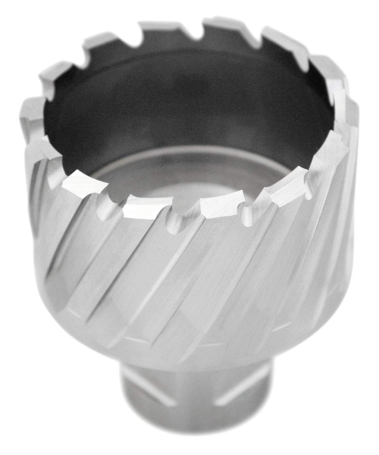 Accusize Industrial Tools H.S.S. Annular Cutter, 2-1/2" Dia, 1" Cutting Depth, 1-1/4" Weldon Shank, ANSI Standard, 2080-2045