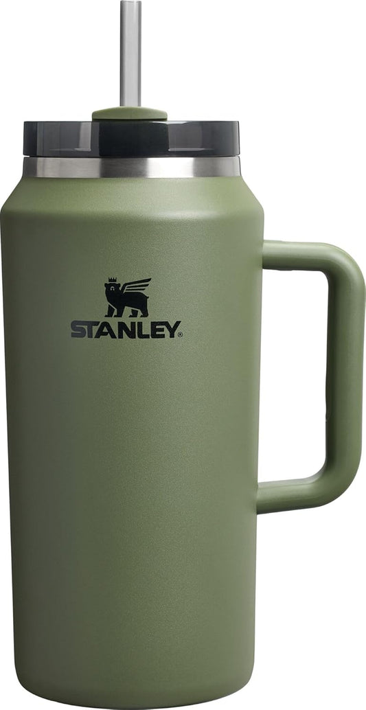 STANLEY Quencher H2.0 Tumbler - 64 oz Insulated Stainless Steel Cup with Handle & Straw | Dried Pine Color