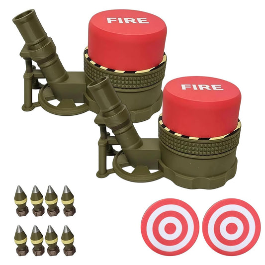 Air Slam Mortar Launcher, Creative 3D Printing Mortar Launcher Toy with Target and Projectiles, Funny Manual-Powered Launch for Backyard Lawn Family Activity (2)