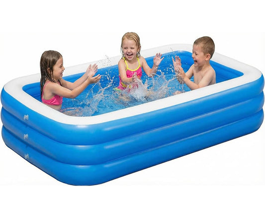Inflatable Swimming Pool 71”×51”×24” Large Inflatable Pools, Blow Up Pools Durable Family Pool for Summer Water Party, Outdoor, Garden Backyard(180×130×56CM)