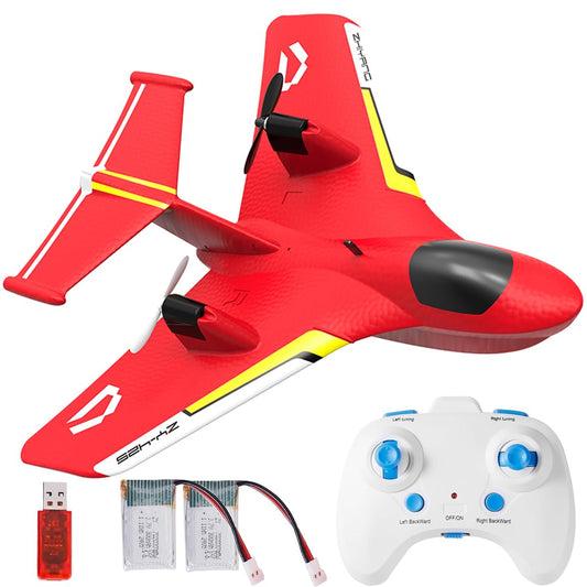 ANTSIR Remote Control Airplanes for Kids 2.4Ghz RC Water Plane Gifts for Boys Age 8-13 Year Old Easy to Fly Mini Glider with Gyro/Lights/2 Batteries Cool Toys for Birthday Christmas(Red)