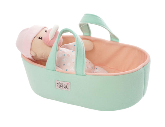 Love, Stella My First Doll Peach with Bassinet for Newborns and Infants by Manhattan Toy
