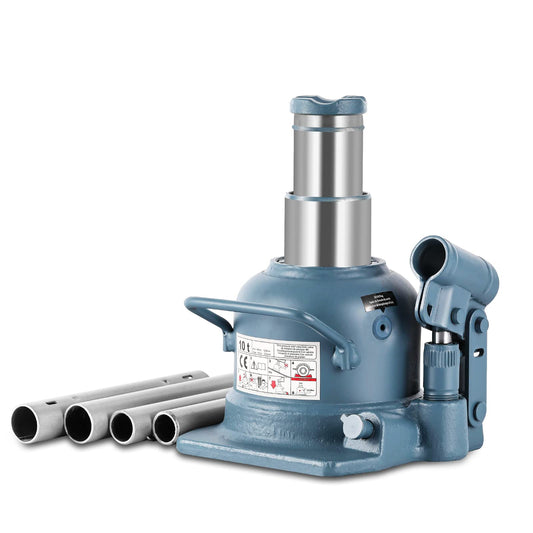 BAOSHISHAN Double Ram Bottle Jack Hydraulic Welded Jack Truck Jack 10 Ton (Low Profile)