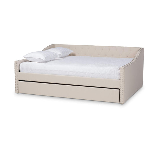 Baxton Studio Daybed, Queen, Beige