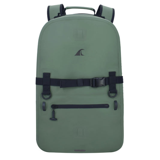 Breakwater Supply™ Fogland Waterproof IP68 Submersible Backpack | Laptop Sleeve & Airtight Zippers for Outdoors, Hunting, Fishing, Waterfowl, Floating Dry Bag, Unisex, TPU (Marsh Green, 25L)