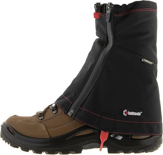 Kahtoola LEVAgaiter Mid GTX Gaiters, Waterproof Gore-TEX Shoe & Boot Protection for Mountaineering, Off-Trail Hiking in Mud, Snow & Ice