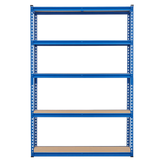 5-Tier Storage Shelving, Adjustable Garage Shelves, Meta Storage Shelving Unit with 2500 LBS Capacity, Steel Wire Rack Shelf Organizer for Garage, Kitchen Pantry Basement, 48 x 17 x 71 inch, Blue