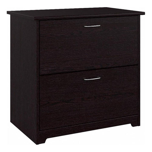 BOWERY HILL 2-Drawer Wood Lateral File Cabinet, Chocolate Espresso Oak Finish, 31.5" W x 30.25" H x 19.88" D, Transitional Home Office Storage for Letter/Legal/A4 Files, Smooth Full-Extension Ball