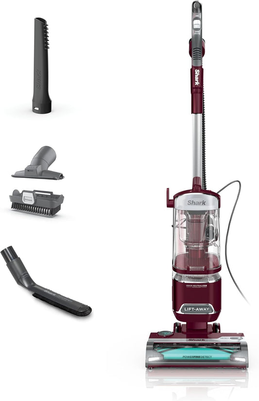 Shark DETECT Lift-Away Corded Upright Vacuum - Self-Cleaning Brushroll & Anti-Allergen Seal | Burgundy