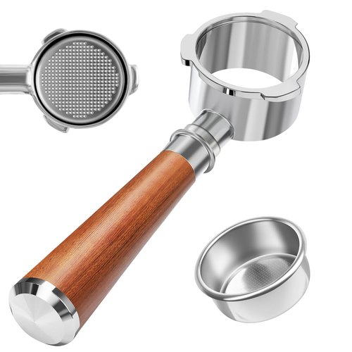 51mm Bottomless Portafilter 3 Ears Fits for CASABREWS CM5418, 3700Essential, 3700Gense, 3700Pro, Gevi 51mm 3 Ears Grouphead, Mr. Coffee Espresso and Cappuccino Machine, Stainless Steel Filter Basket