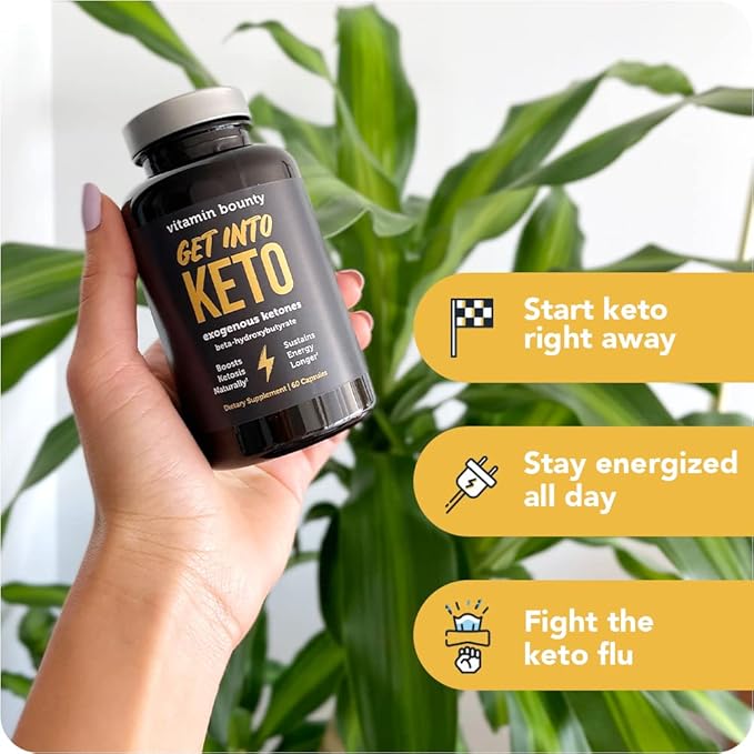 Vitamin Bounty Premium Raspberry Ketones Supplement - Keto Pills for Weight Loss - Promotes Ketosis & Metabolism Support - Keto Diet Aid - Energy Boost for Women & Men - 60 Capsules