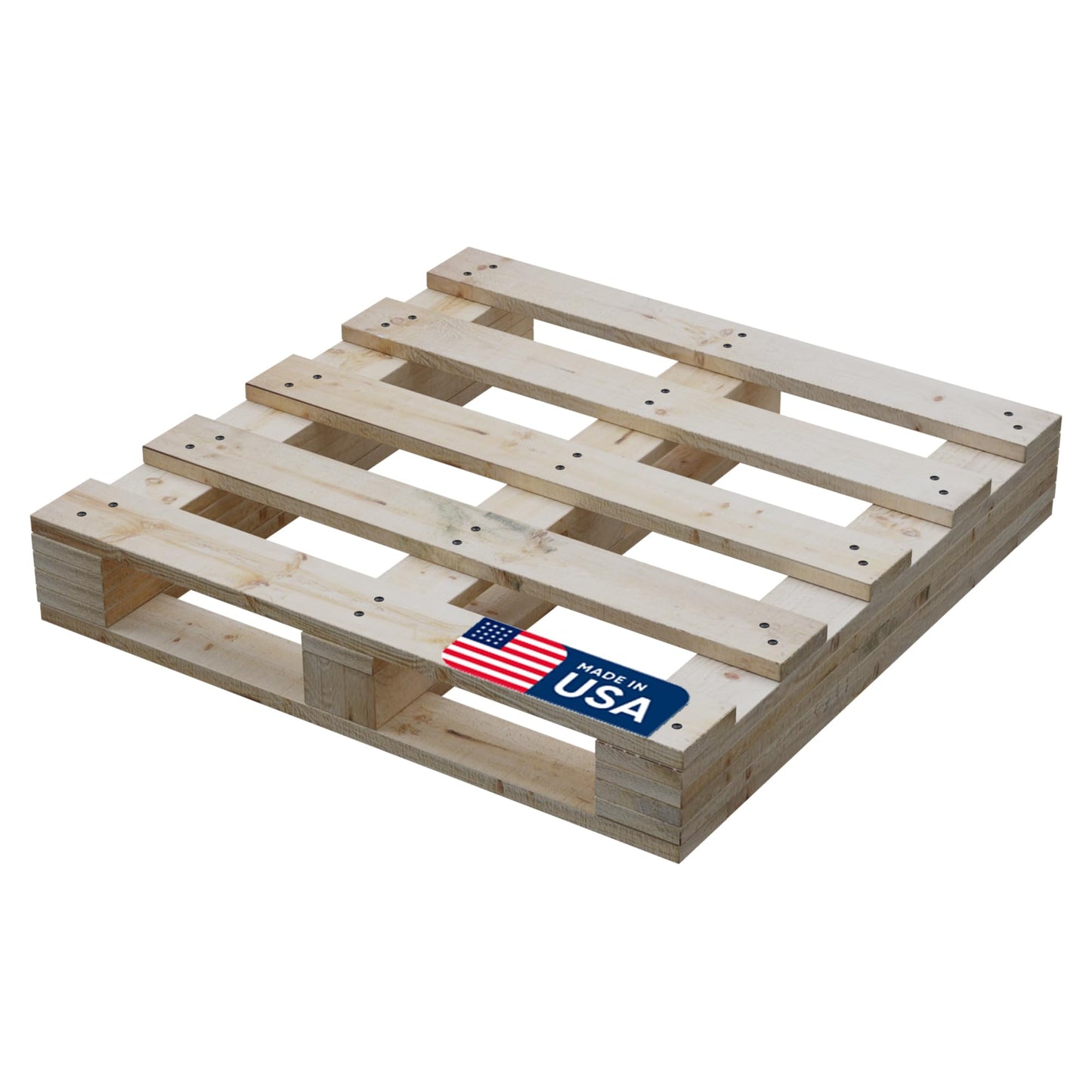 Treaton, Heavy-Duty 2-Way Entry Wooden Pallet – 38x36x5”, Industrial-Grade Hardwood Shipping Pallet, Durable, Reusable, Stackable, Easy to Handle, Commercial Use as a Floor-Pallet, 5 Pack